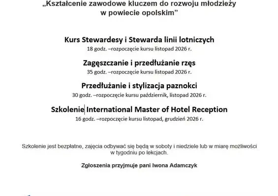 Bezpłatne kursy zawodowe dla uczniów w Opolu Lubelskim