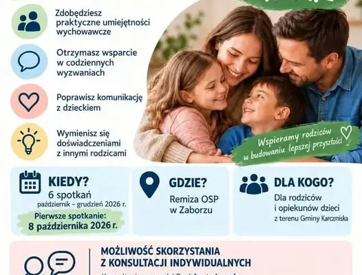 Warsztaty dla rodziców w Zaborzu – najbliższe spotkanie już 8 października