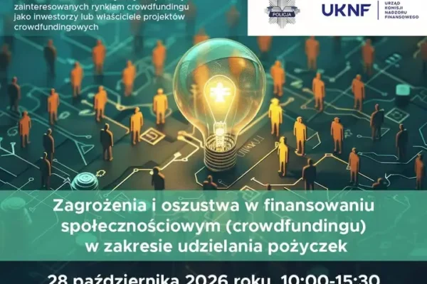 KNF i Policja uczą, jak nie dać się oszukać w crowdfundingu – bezpłatne webinarium