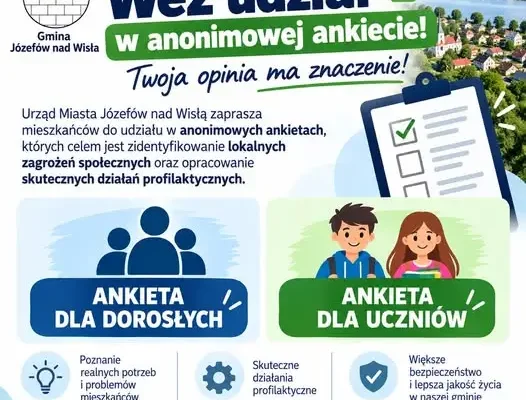 Józefów nad Wisłą pyta mieszkańców o bezpieczeństwo – ruszyły anonimowe ankiety