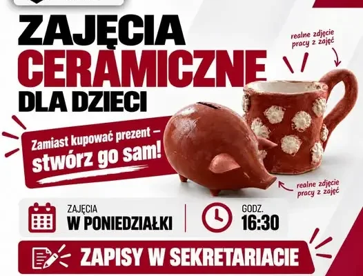 Ceramika dla dzieci w Opolskim Centrum Kultury – zajęcia w każdy poniedziałek