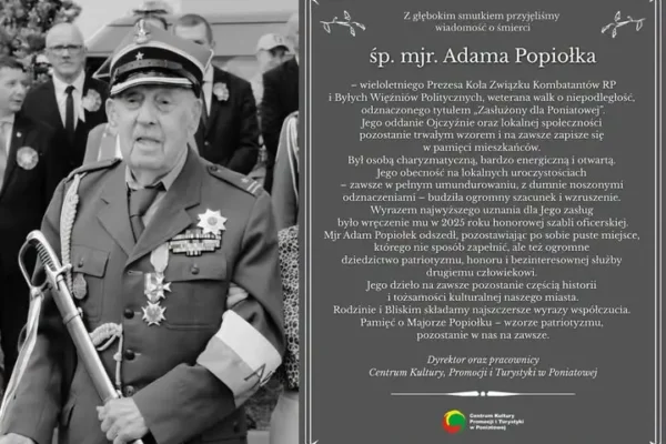 Poniatowa żegna majora Adama Popiołka – wzór patriotyzmu i honoru
