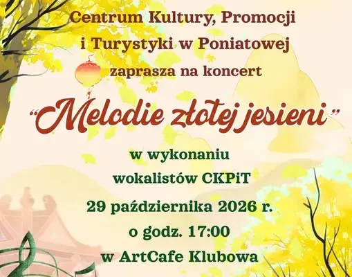 Koncert „Melodie złotej jesieni” w Poniatowej – wokaliści CKPiT zapraszają