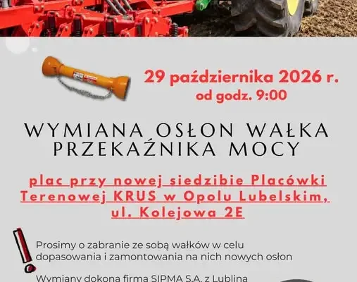 KRUS w Opolu Lubelskim: wymiana osłon wałka przekaźnika mocy za 30 zł