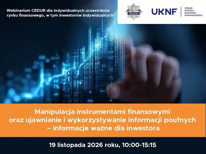 KNF szkoli inwestorów: webinarium o manipulacjach i informacjach poufnych
