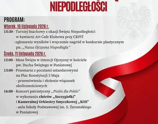 Poniatowa uczci 108. rocznicę niepodległości – obchody 10 i 11 listopada