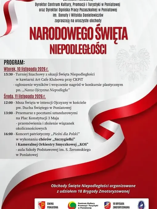 Poniatowa uczci 108. rocznicę niepodległości – obchody 10 i 11 listopada